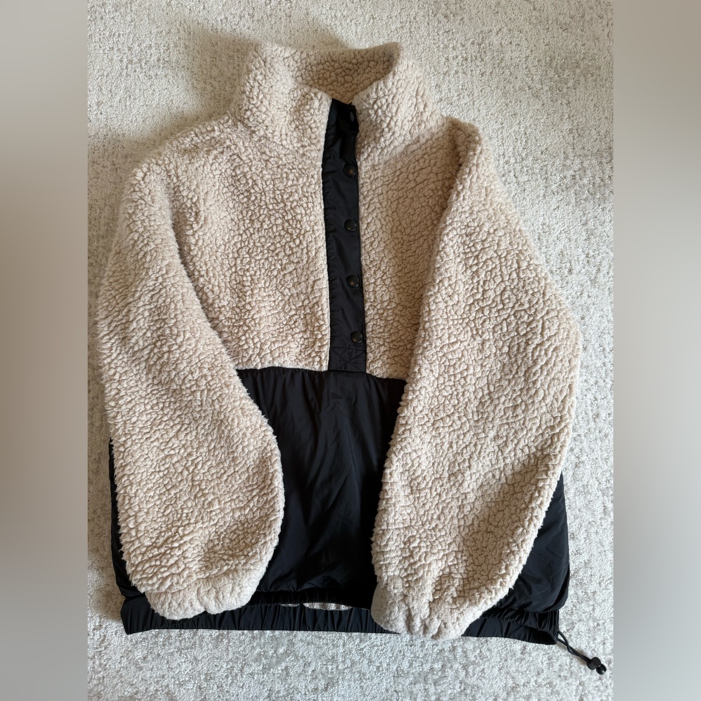 Lou & Grey Black and Cream Teddy Jacket